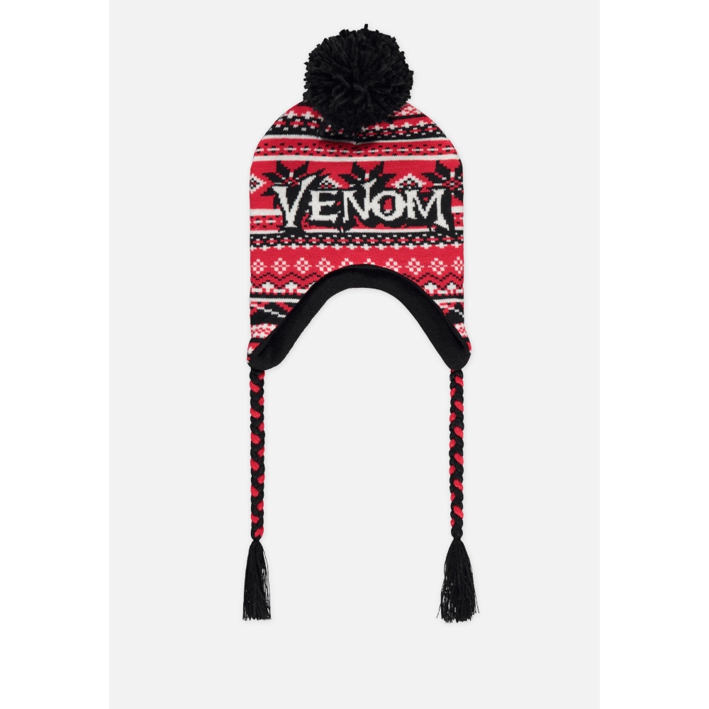 Marvel Venom - Logo Sherpa Mütze Beanie - Rot